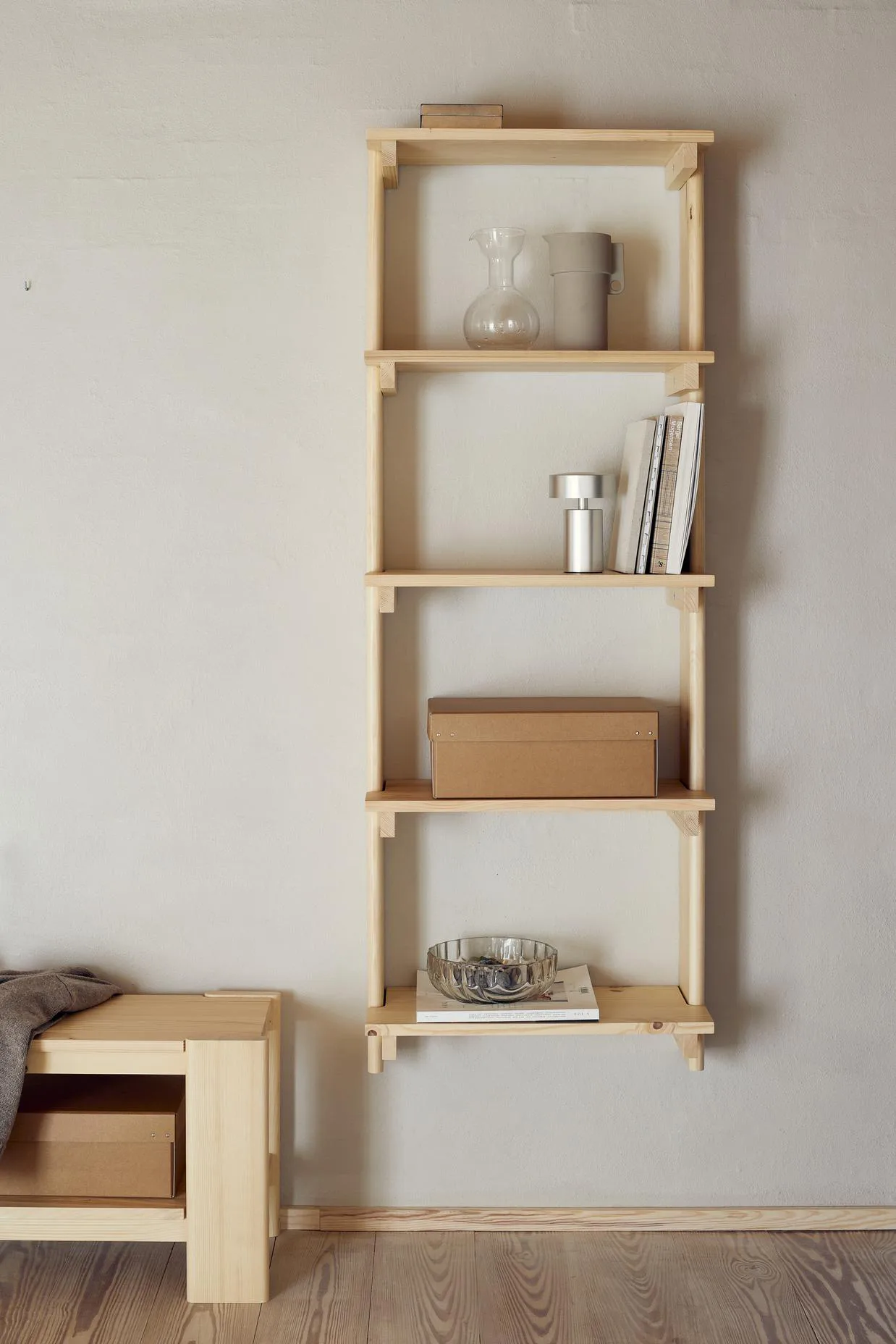 Beam bænk, Fyrretræ, 112 cm Form & Refine