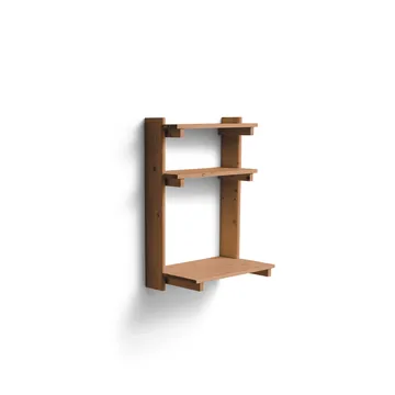 Beam Office Shelf reol med skrivebord - Deep brown pine, 60x90,5x40 cm - Form & Refine