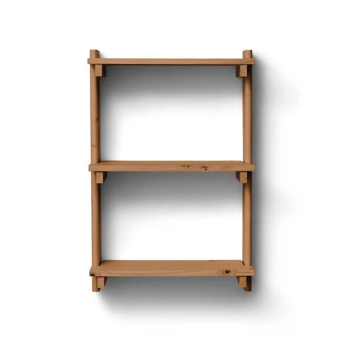 Beam Shelf væghylde - Deep brown pine, 60x90,5x25 cm - Form & Refine