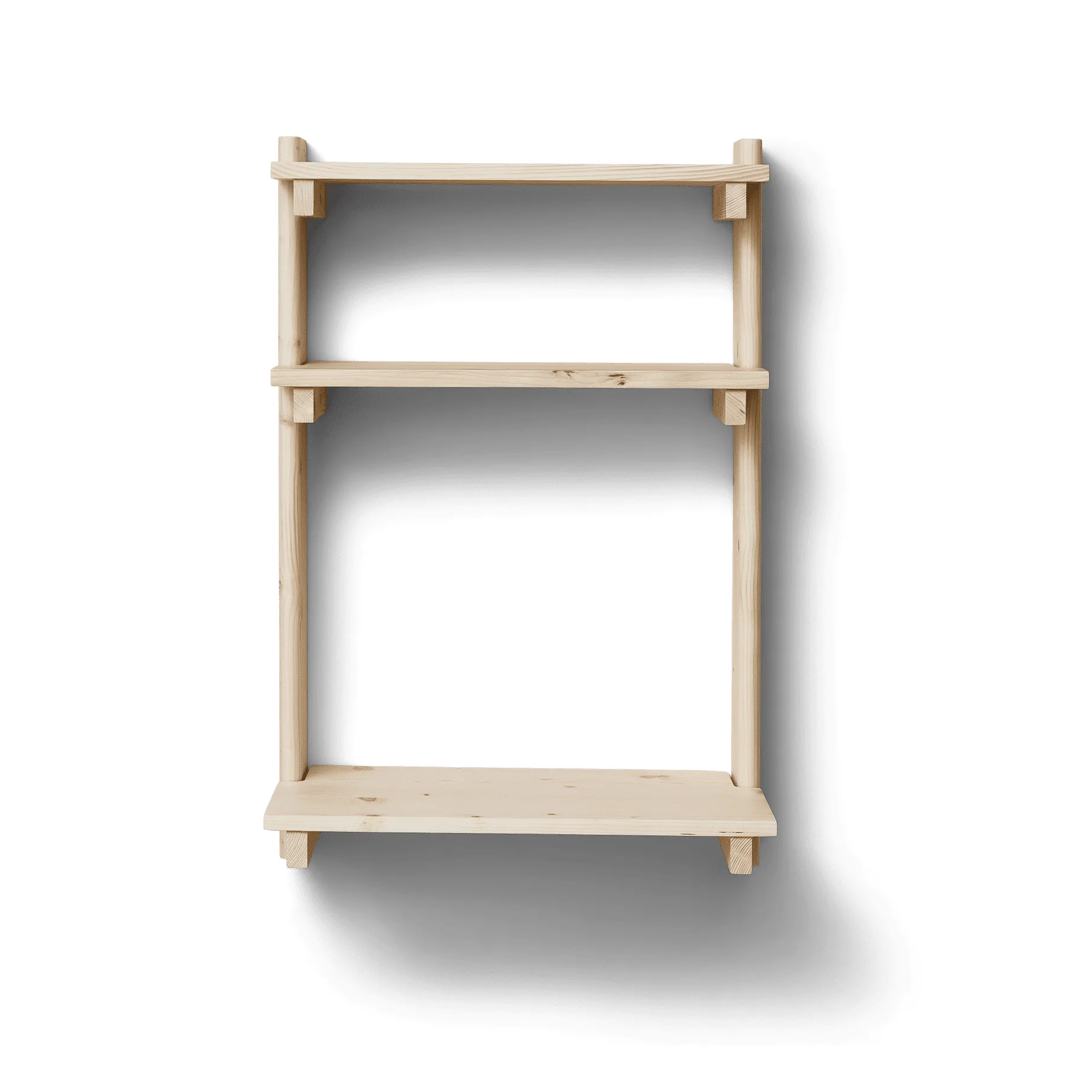 Beam væghylde med skrivebord, Fyrretræ Form & Refine