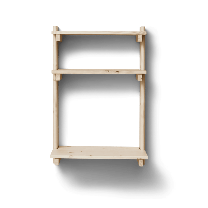 Beam væghylde med skrivebord - Fyrretræ - Form & Refine