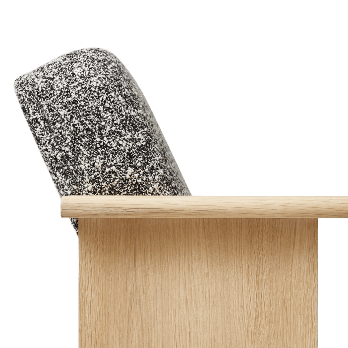 Block loungestol, Hvid eg-Zero 0004 Form & Refine