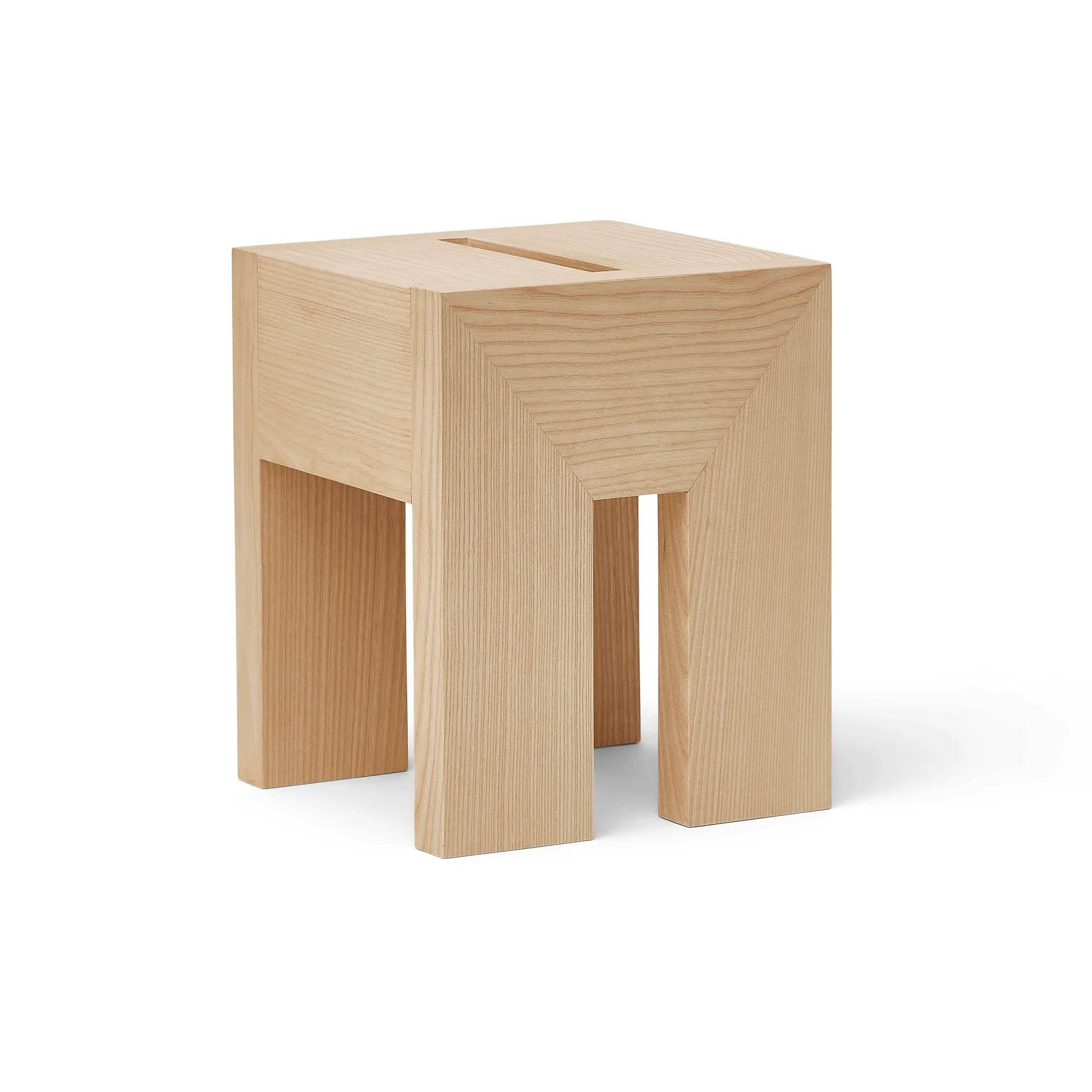 Monolith sidebord, Ask, 29x29x36 cm Form & Refine