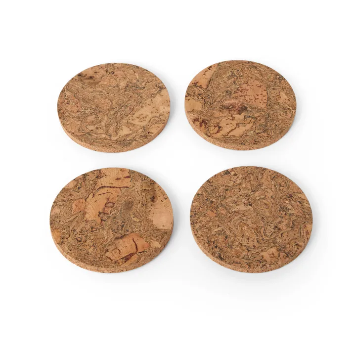 Cork glasbrikker 4-pak - Natural - Formgatan