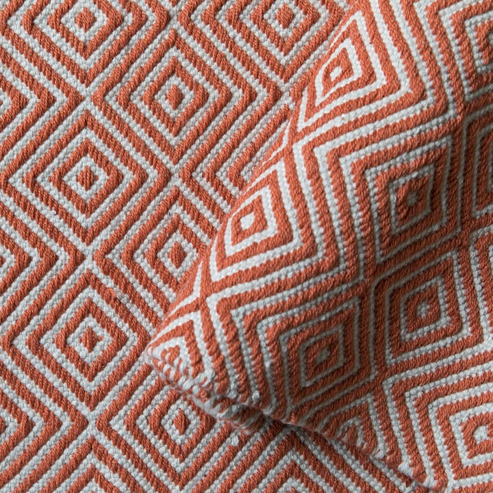 Diamond tæppe 140x200 cm - Burnt orange - Formgatan