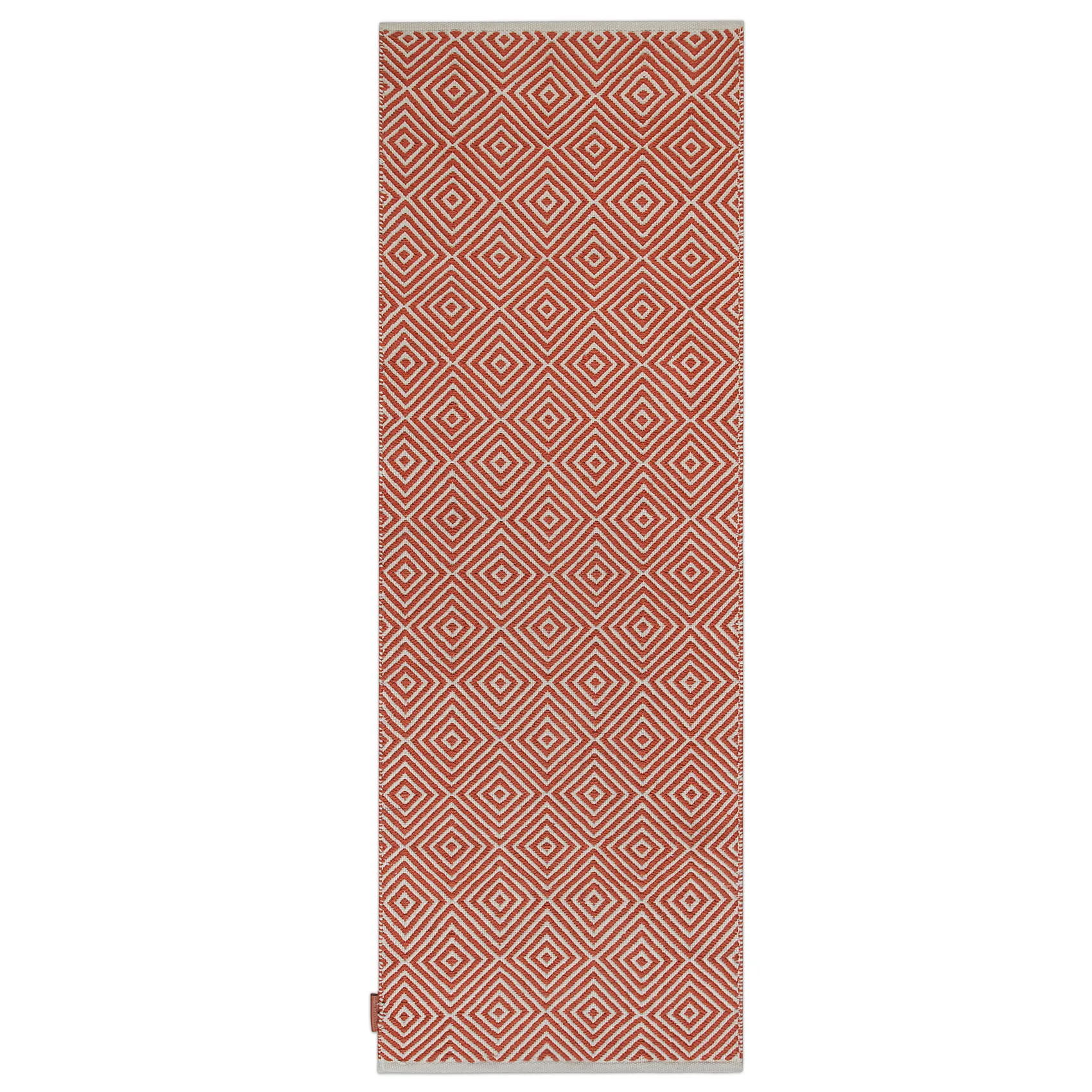 Diamond tæppe 70x200 cm, Burnt orange Formgatan