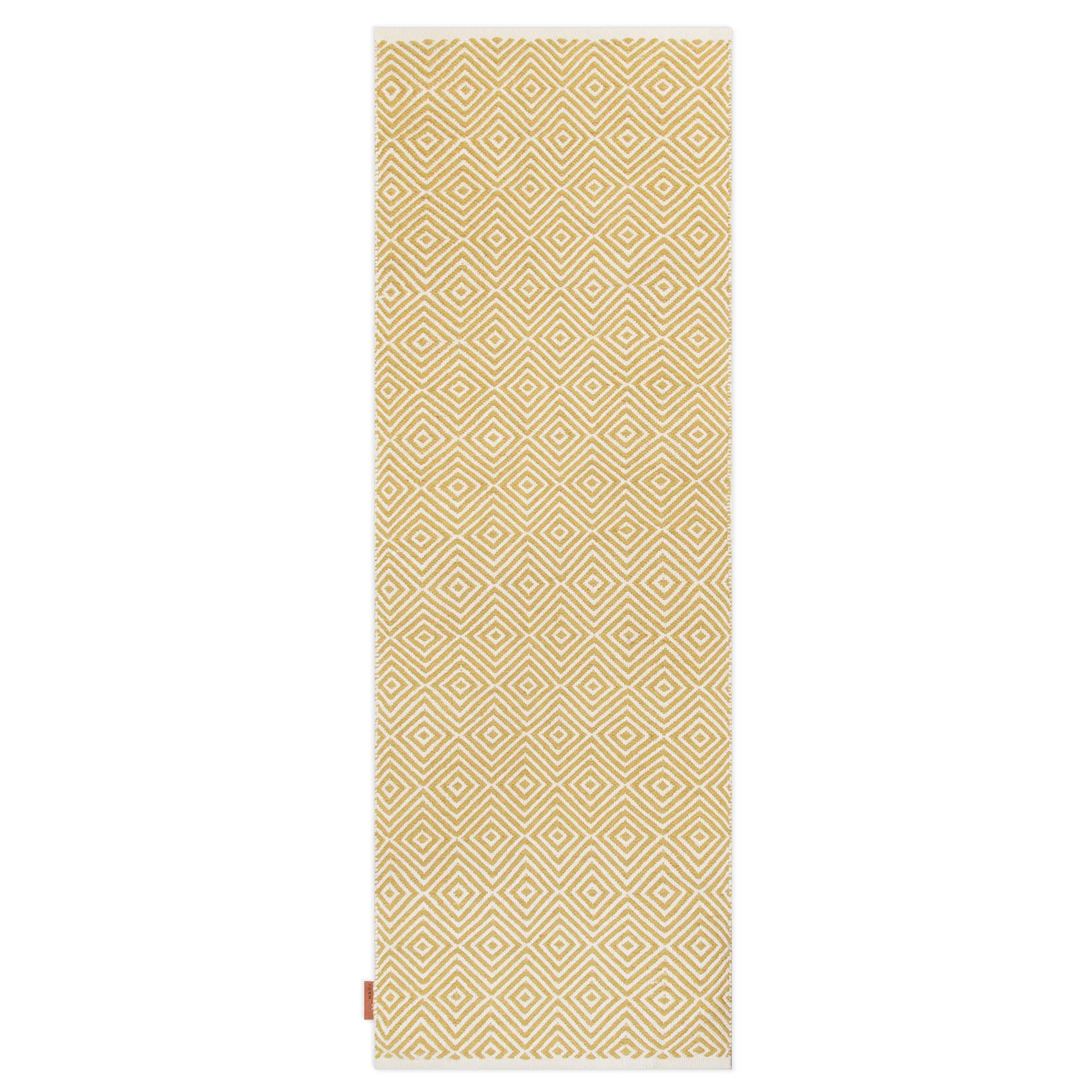 Diamond tæppe 70x200 cm, Yellow Formgatan