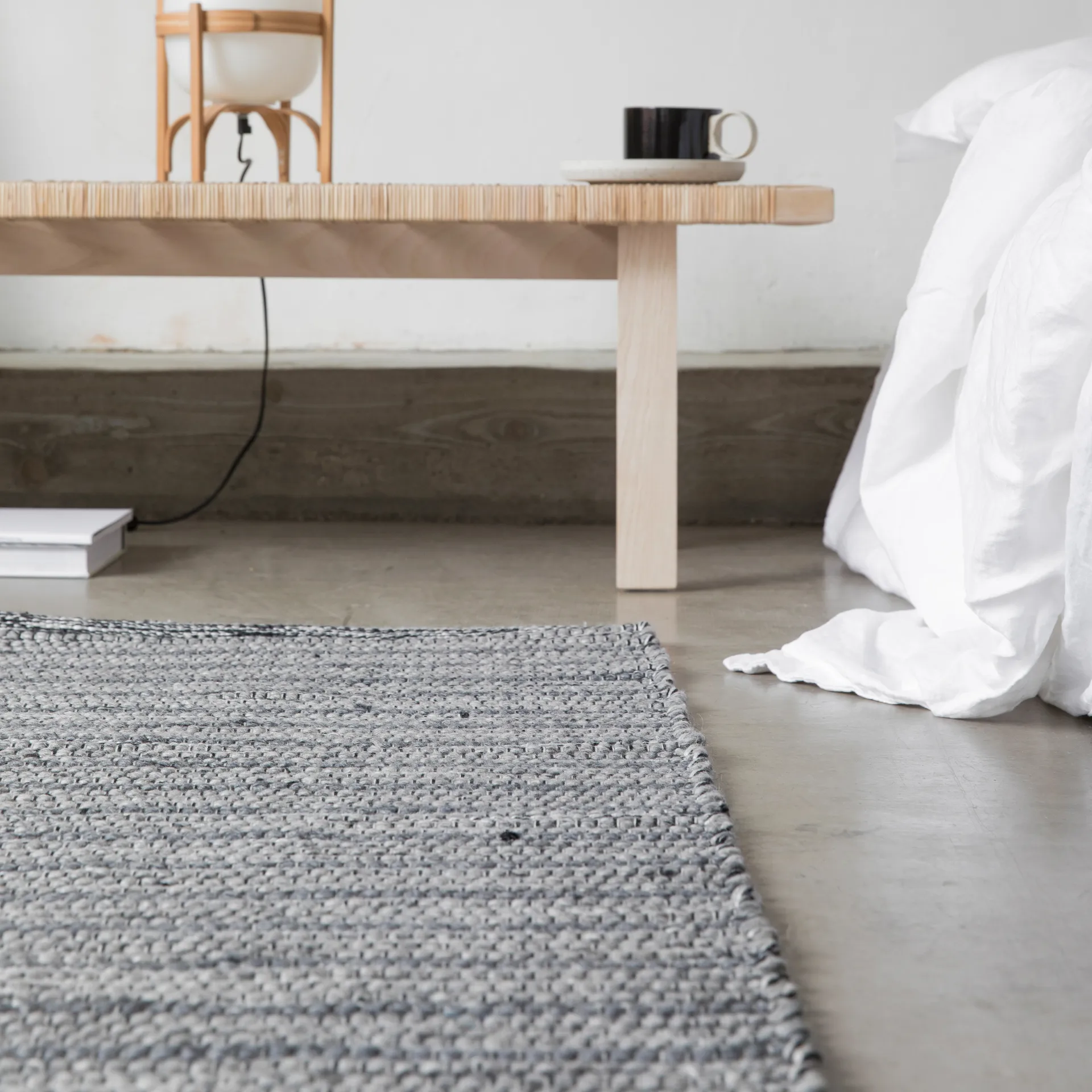 Stripe tæppe 170x230 cm, Grey Formgatan