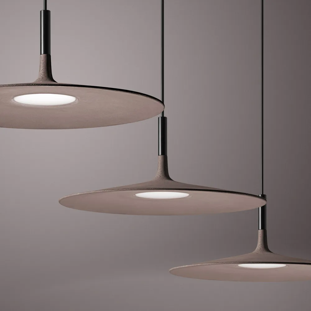 Aplomb Large pendel, Brun beton Foscarini