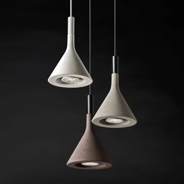 Aplomb mini pendel - hvid, bianco beton - Foscarini