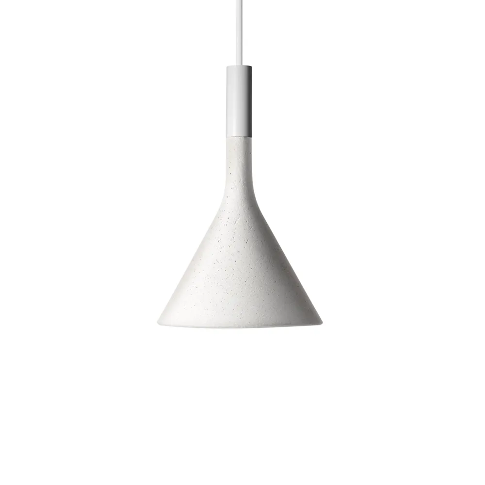 Aplomb mini pendel, hvid, bianco beton Foscarini