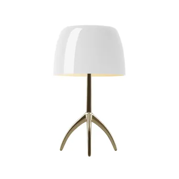 Lumiere Grande dæmpbar bordlampe - hvid, champagne - Foscarini