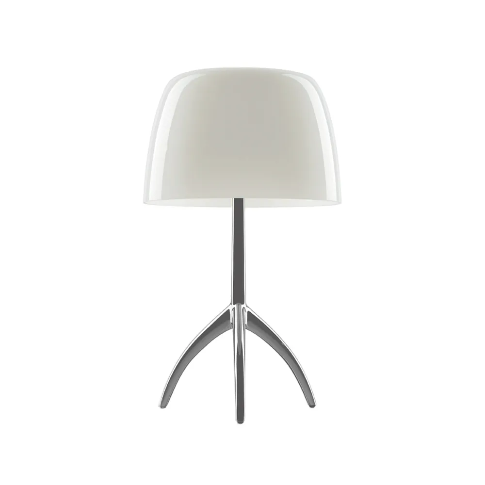 Lumiere Grande dæmpbar bordlampe, varm hvid, aluminium Foscarini