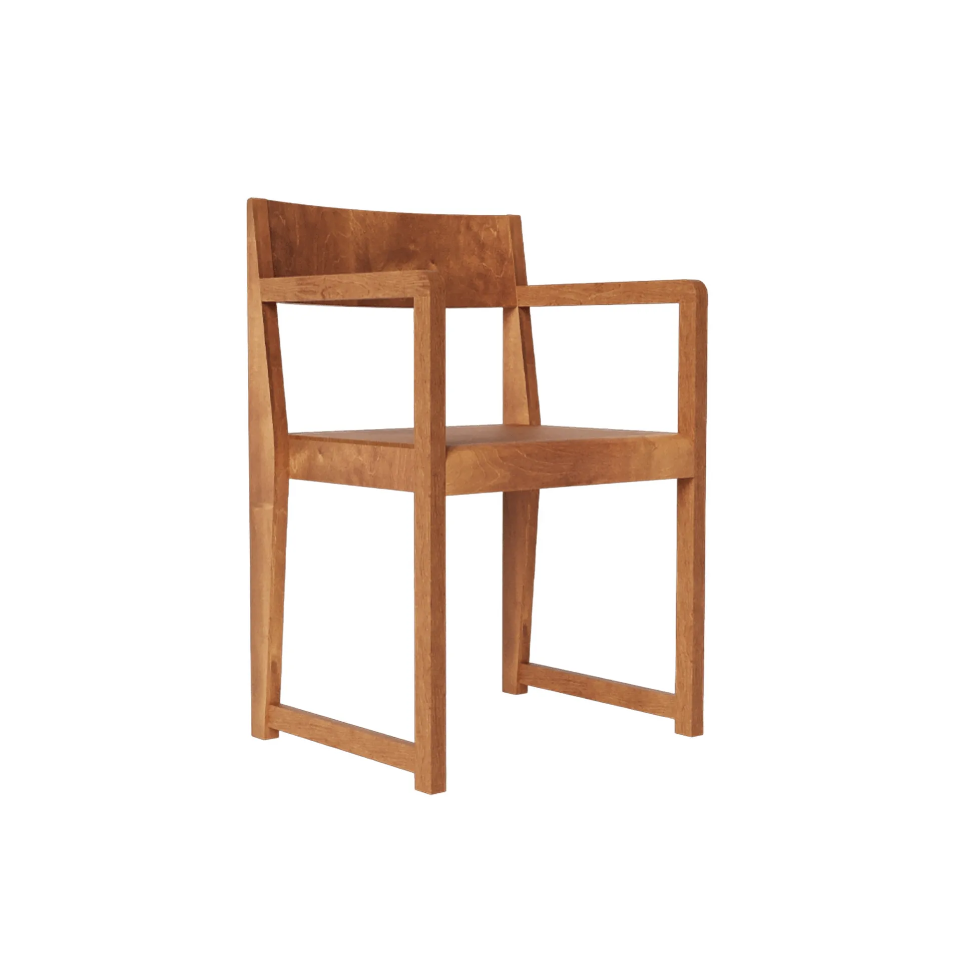 Armrest Chair 01 armstol, Mørkebrun birk FRAMA