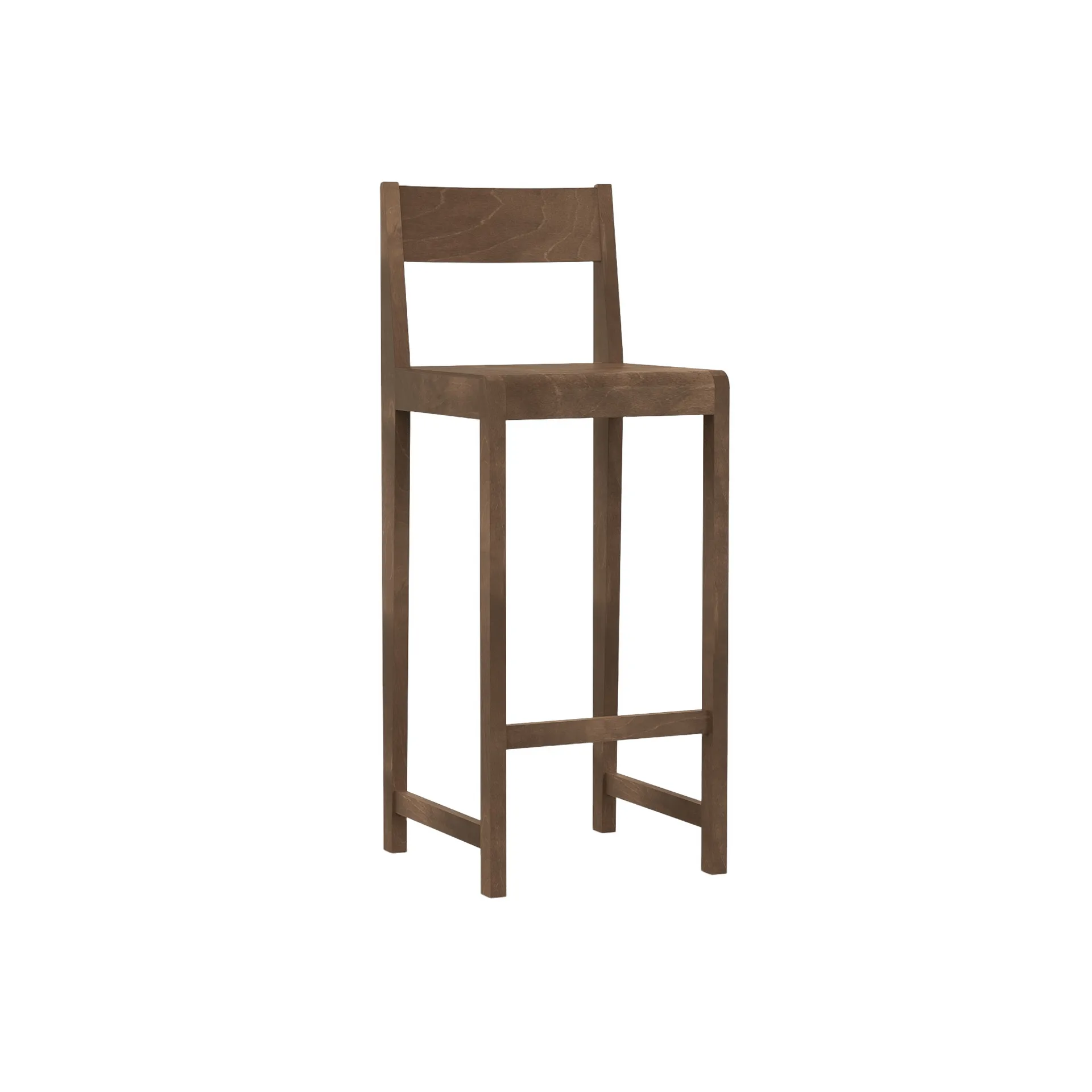 Bar Chair 01 barstol, Mørkebrun birk, 76 cm FRAMA