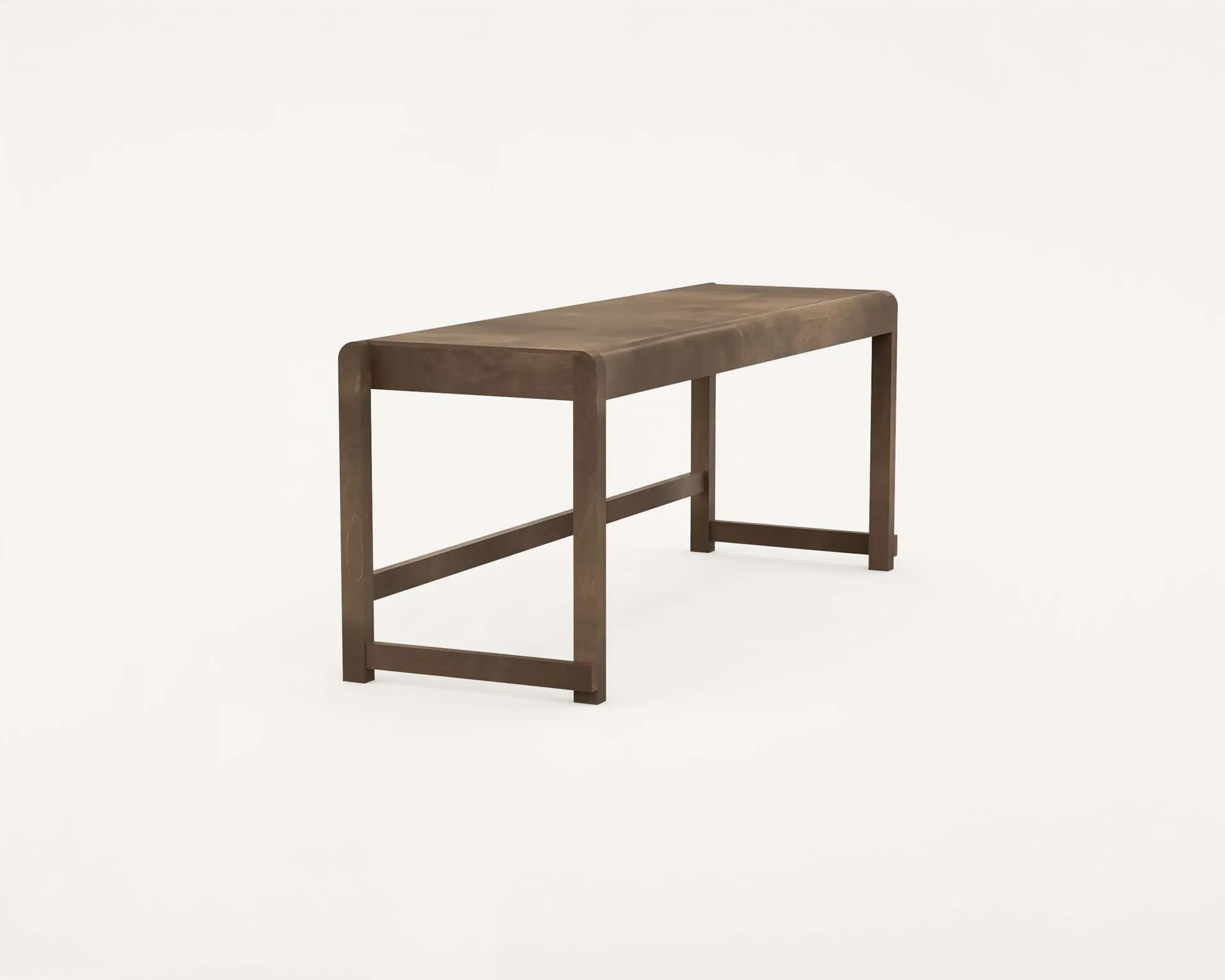 Bench 01 bænk, Mørkebrun birk, 114,6x37x46 cm FRAMA