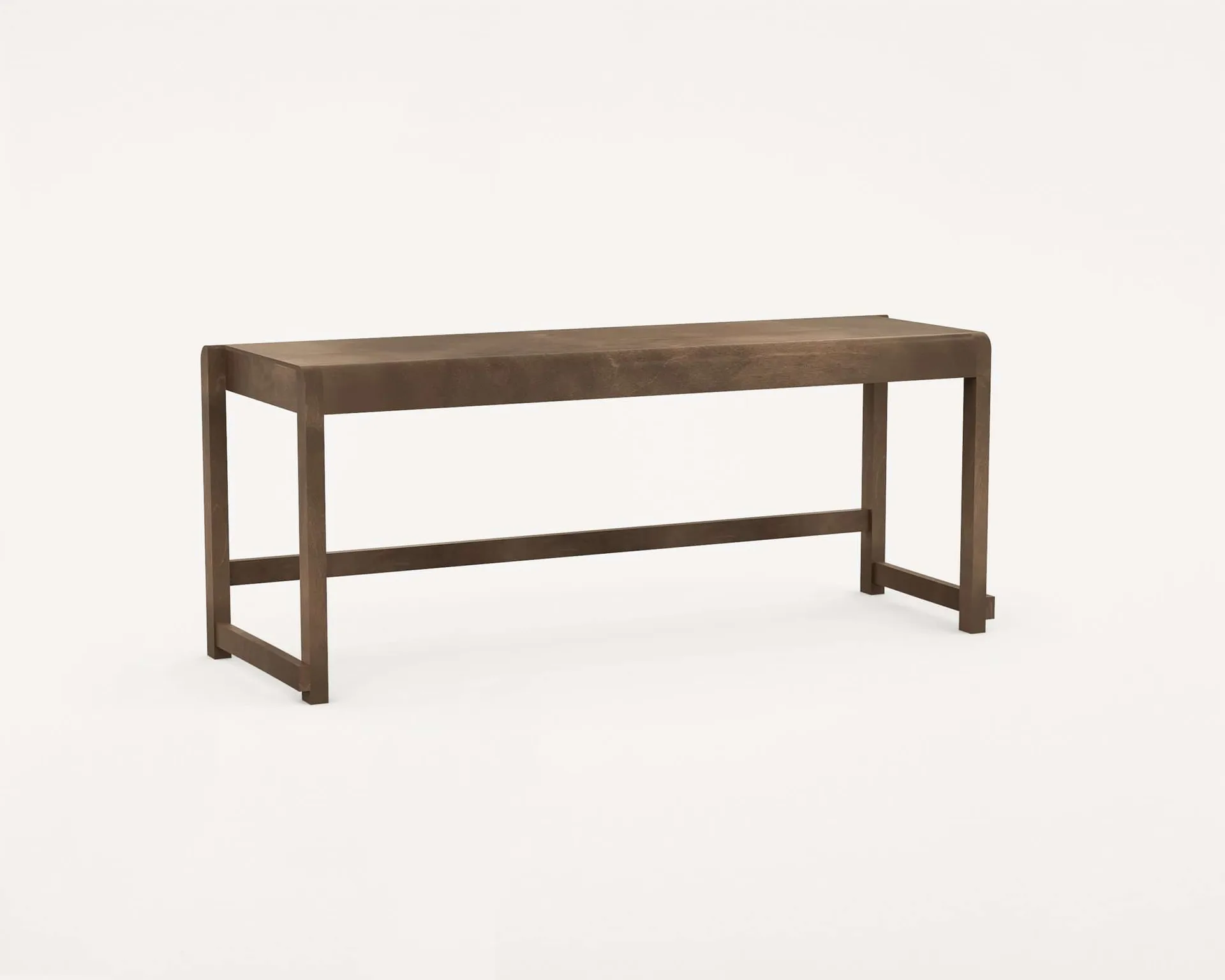 Bench 01 bænk, Mørkebrun birk, 114,6x37x46 cm FRAMA
