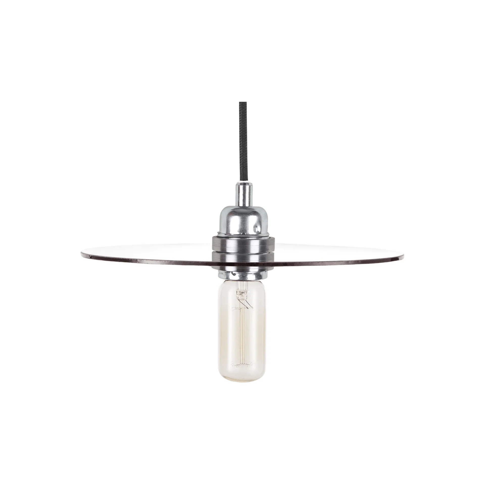 Circle Shade pendellampe, Røget glas-stål, Ø25 cm FRAMA