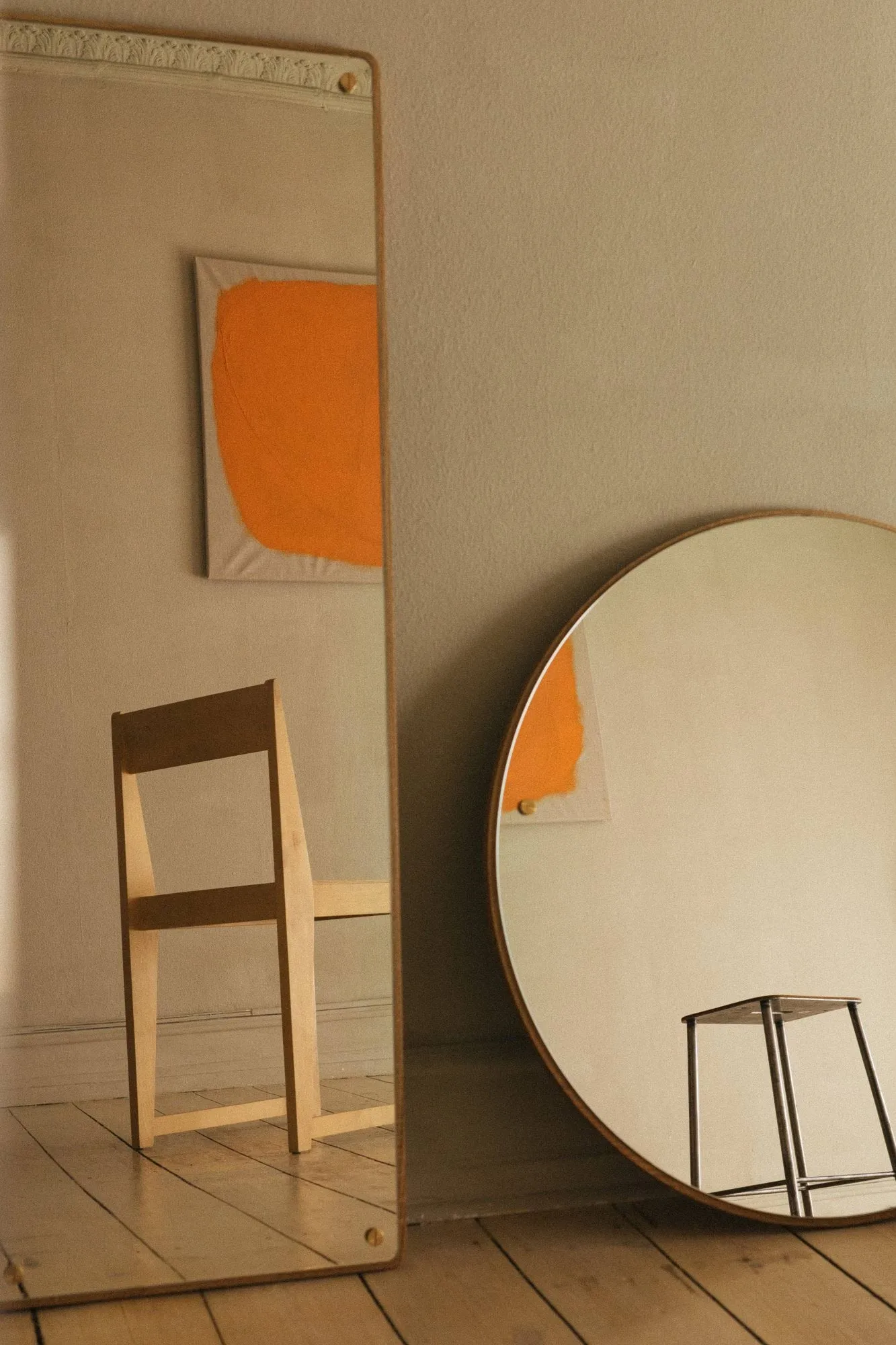 CM Circle spejl, Eg, large, Ø70 cm FRAMA