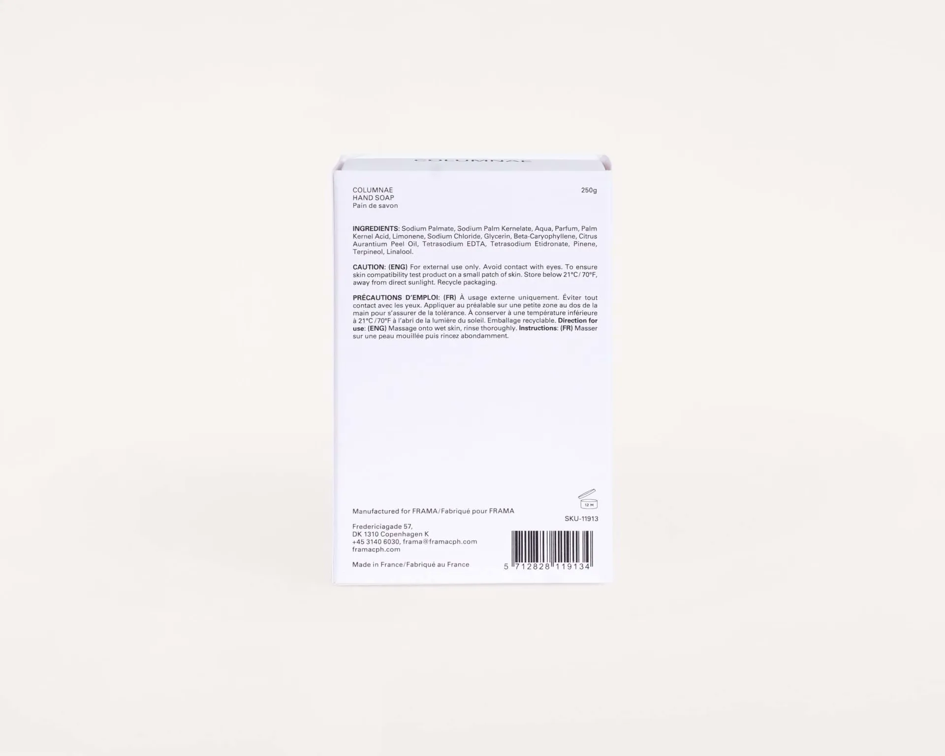 FRAMA fast sæbe 250 g, Columnae FRAMA