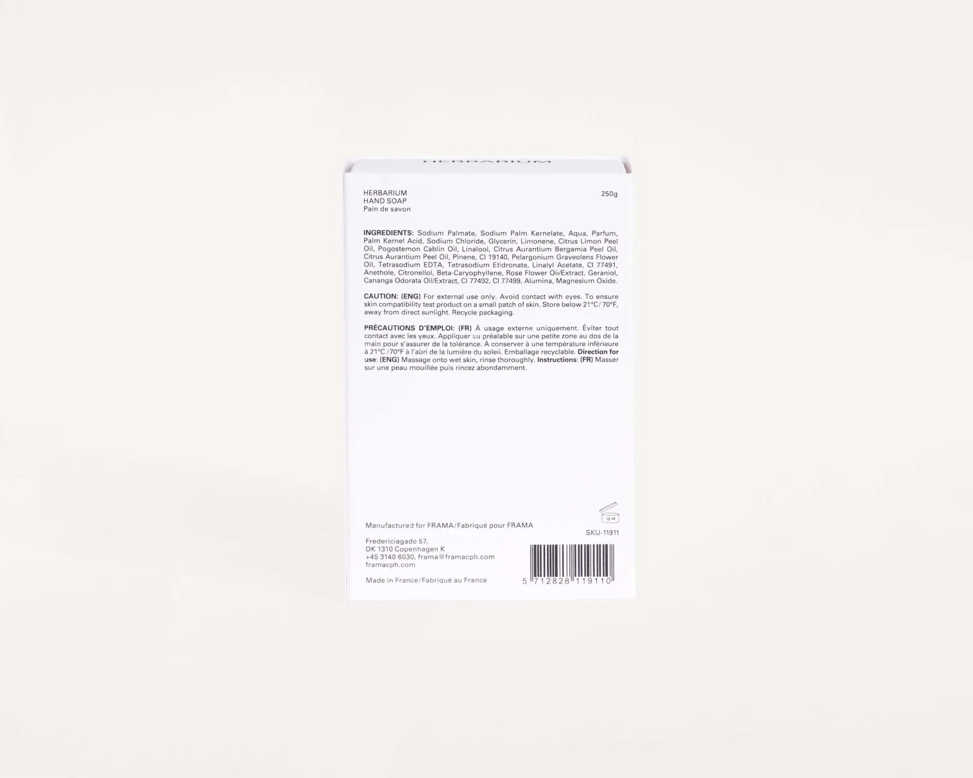 FRAMA fast sæbe 250 g, Herbarium FRAMA