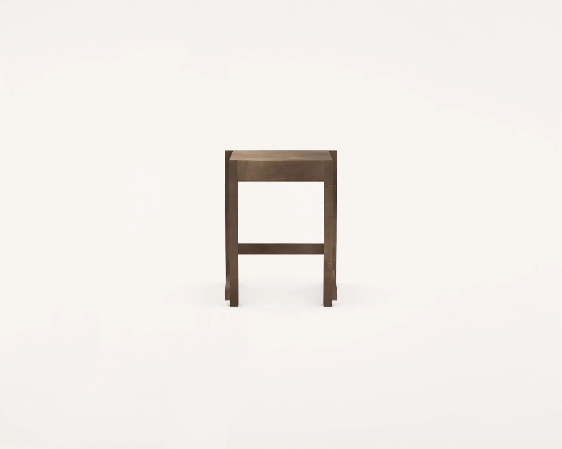 Low Stool 01 skammel, Mørkebrun birk FRAMA