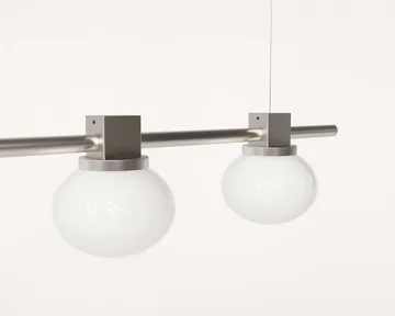 Ovoid Pendant Light Quadruple pendellampe - Rustfrit stål, opalglas - FRAMA