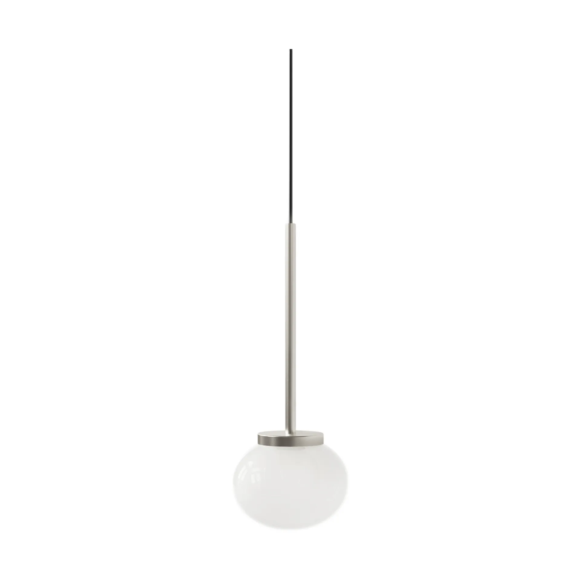Ovoid Pendant Light Single pendellampe, Rustfrit stål, opalglas FRAMA