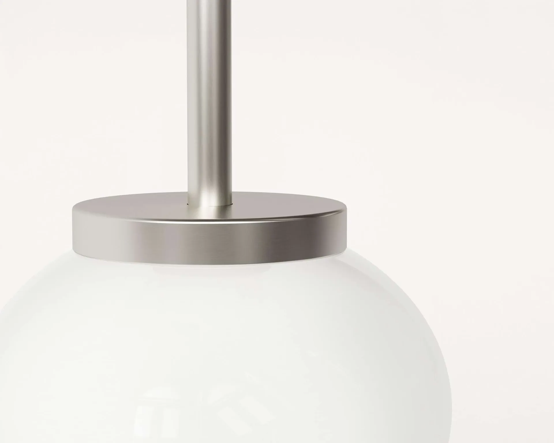 Ovoid Pendant Light Single pendellampe, Rustfrit stål, opalglas FRAMA