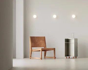 Ovoid Sconce plafondlampe - Rustfrit stål, opalglas - FRAMA