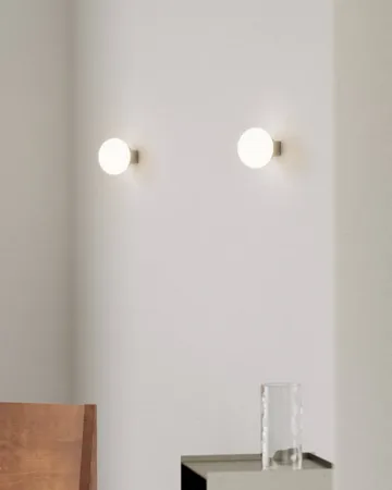 Ovoid Sconce plafondlampe - Rustfrit stål, opalglas - FRAMA