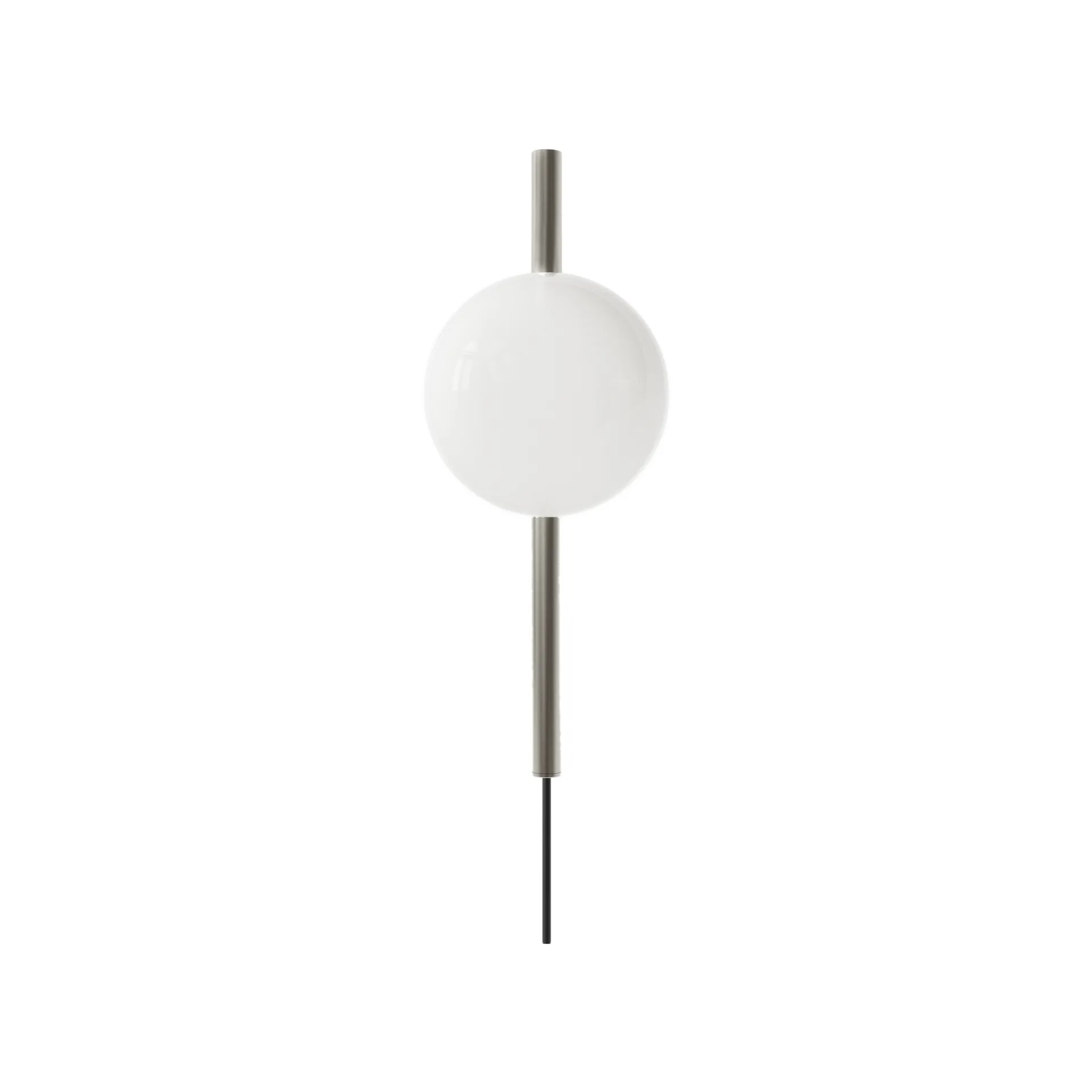 Ovoid Single væglampe, Rustfrit stål-opalglas FRAMA
