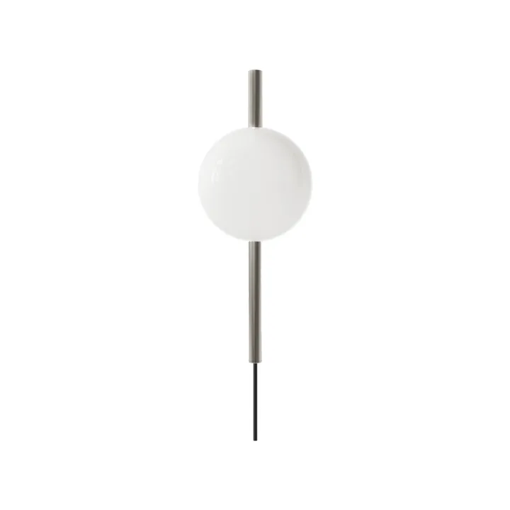 Ovoid Single væglampe - Rustfrit stål-opalglas - FRAMA