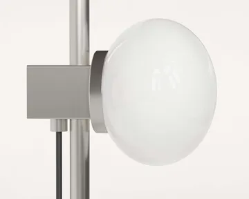 Ovoid Single væglampe - Rustfrit stål-opalglas - FRAMA