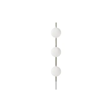 Ovoid Single væglampe - Rustfrit stål-opalglas - FRAMA