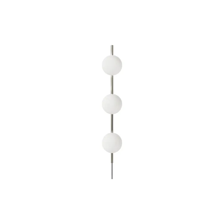 Ovoid Single væglampe - Rustfrit stål-opalglas - FRAMA