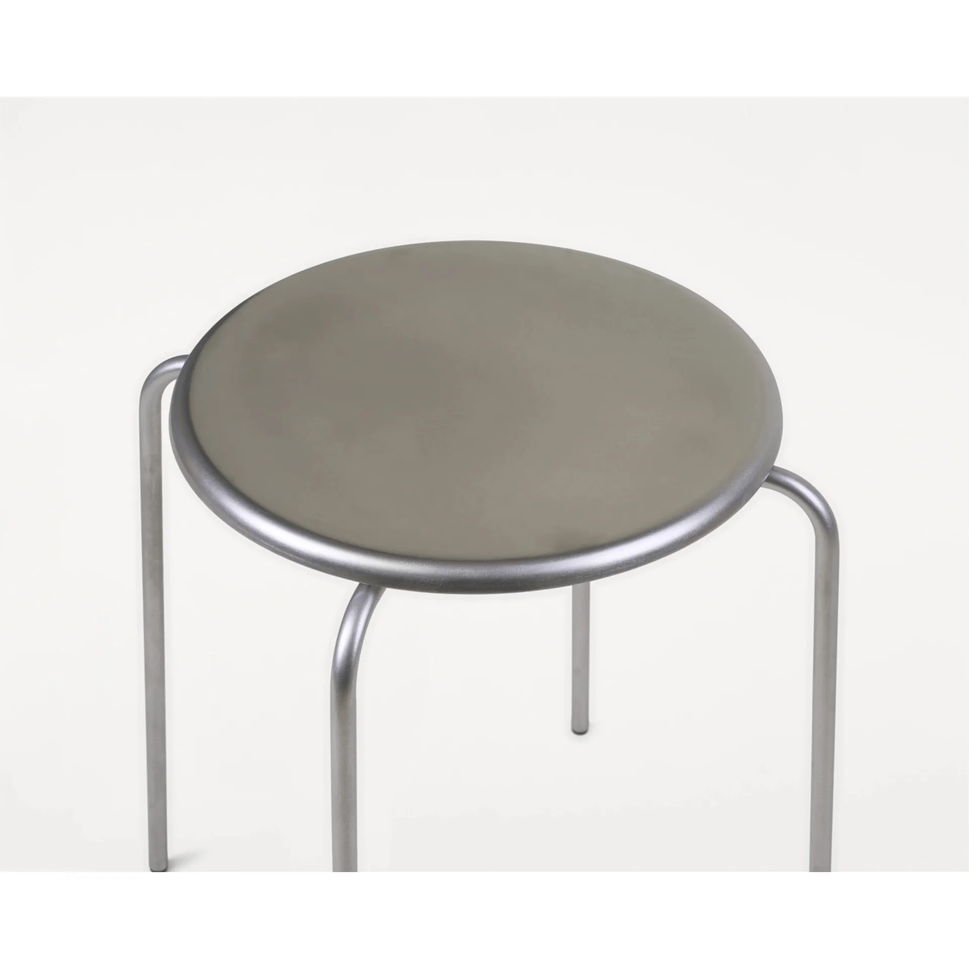 Petit Rond rund skammel, Rustfrit stål FRAMA