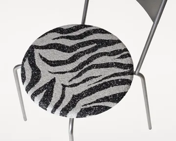 Petit Rond stol - Rustfrit stål-stof Zebra - FRAMA