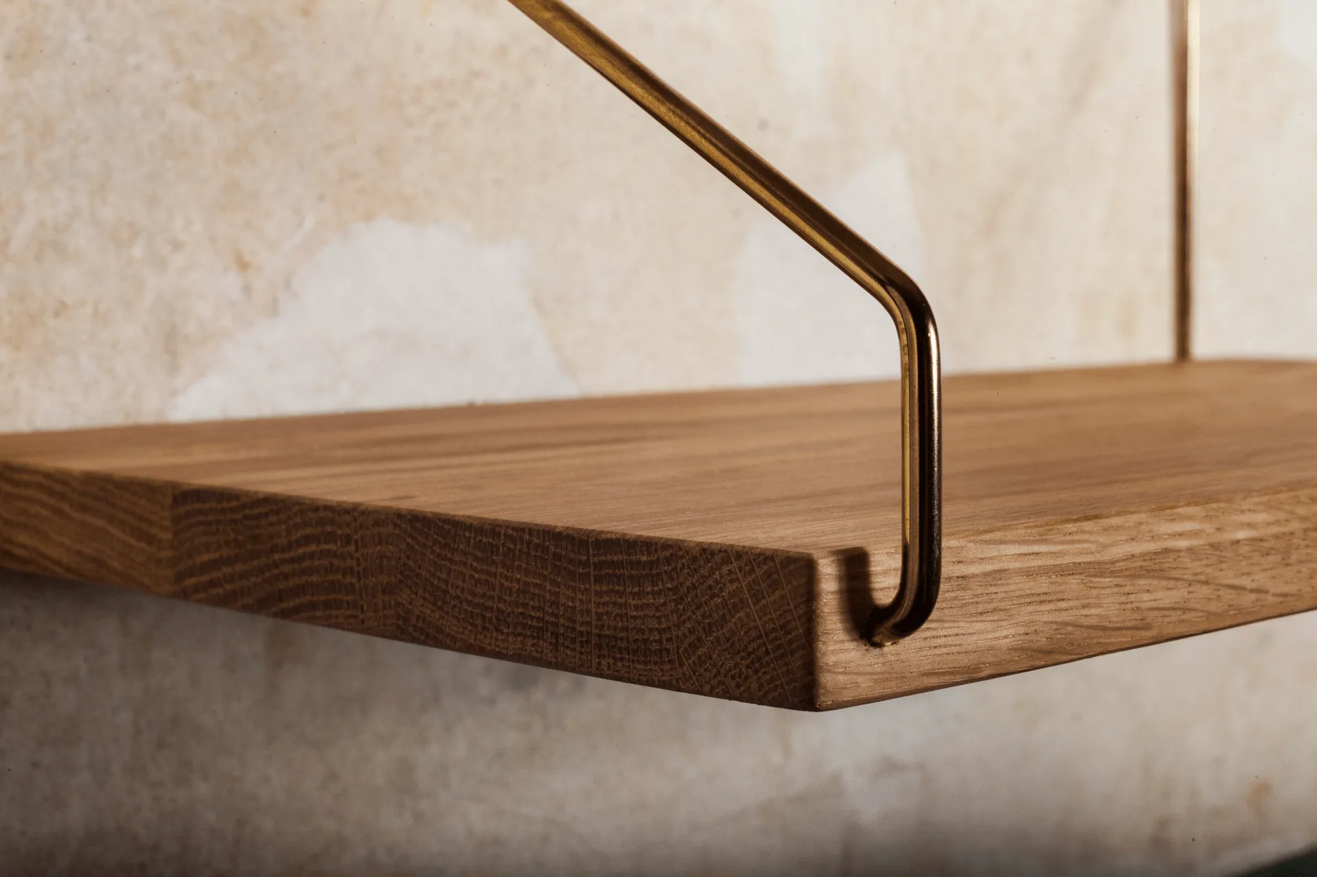 Single Shelf væghylde, Eg-messing, 40x20 cm FRAMA