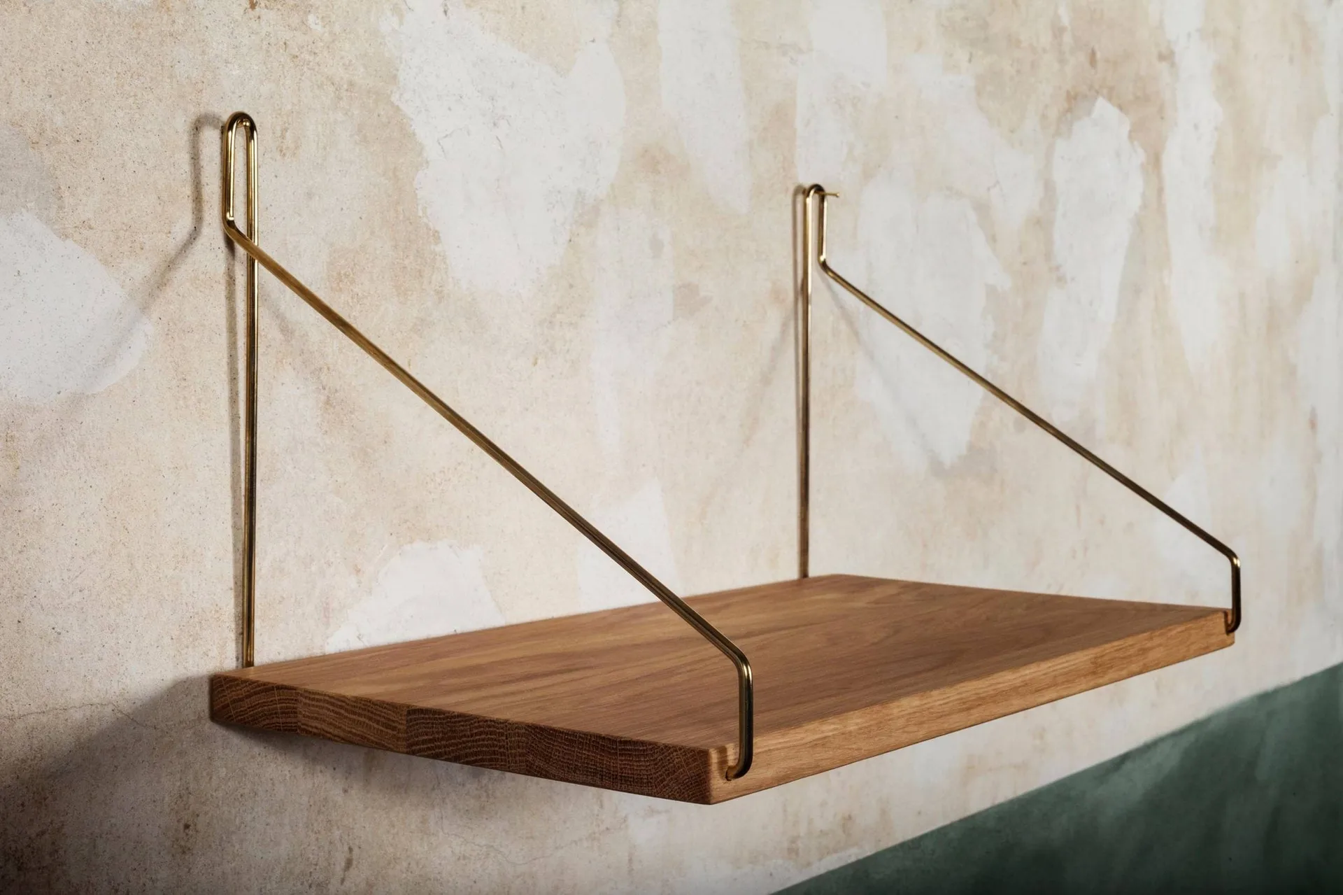 Single Shelf væghylde, Eg-messing, 40x20 cm FRAMA