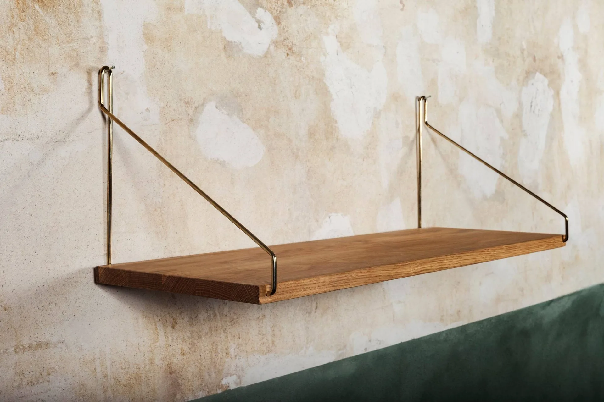 Single Shelf væghylde, Eg-messing, 60x20 cm FRAMA