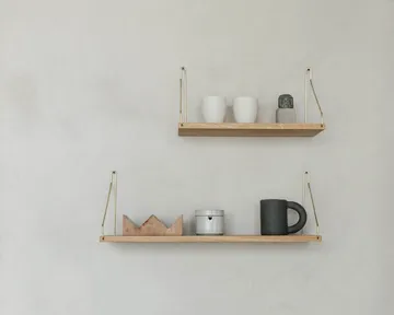 Single Shelf væghylde - Eg-messing, 60x27 cm - FRAMA