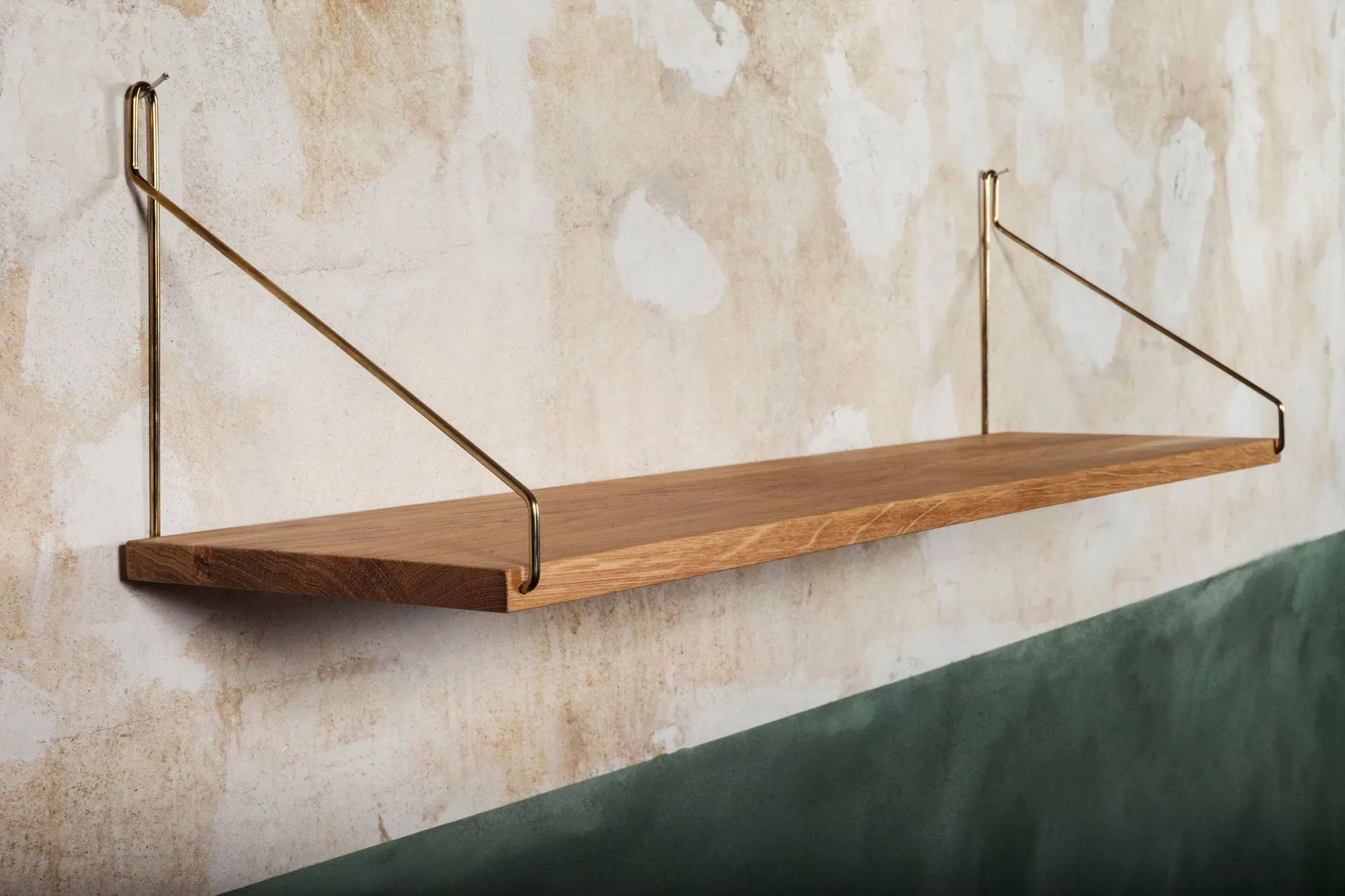 Single Shelf væghylde, Eg-messing, 80x20 cm FRAMA