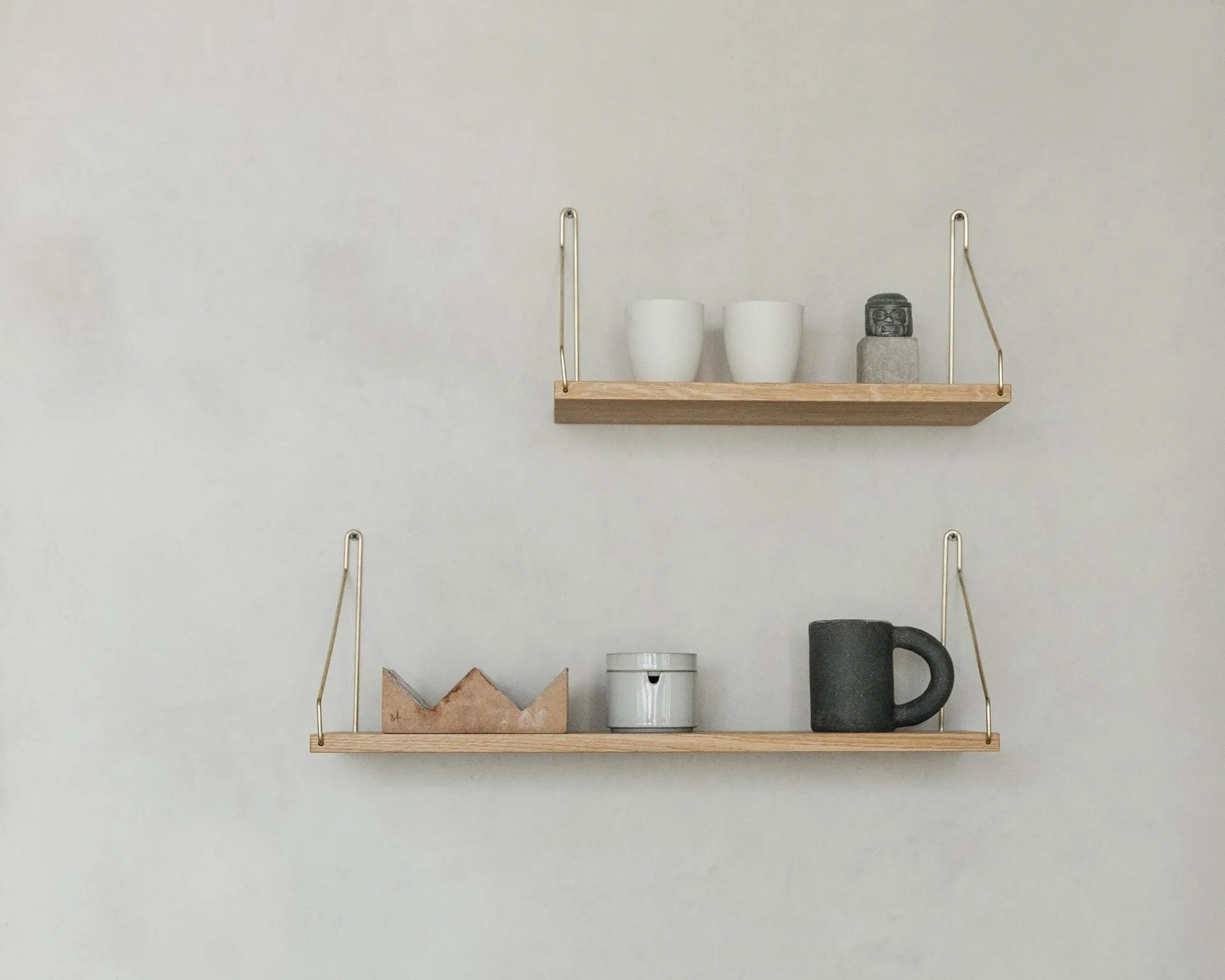 Single Shelf væghylde, Eg-messing, 80x20 cm FRAMA