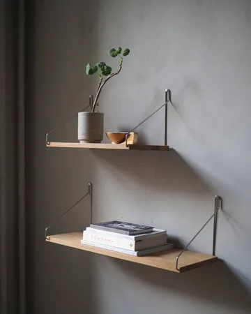 Single Shelf væghylde - Eg-rustfrit stål, 40x20 cm - FRAMA