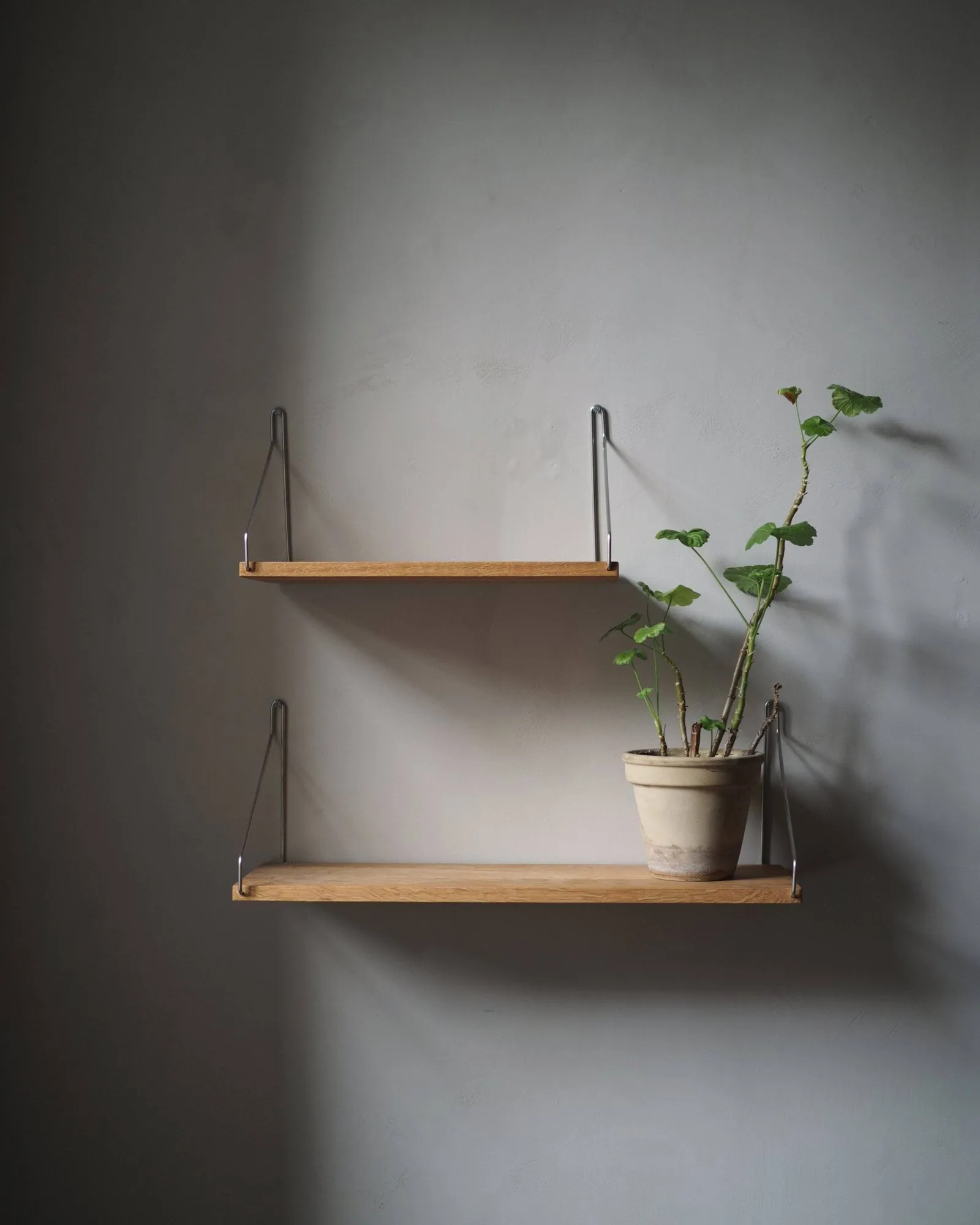 Single Shelf væghylde, Eg-rustfrit stål, 60x20 cm FRAMA