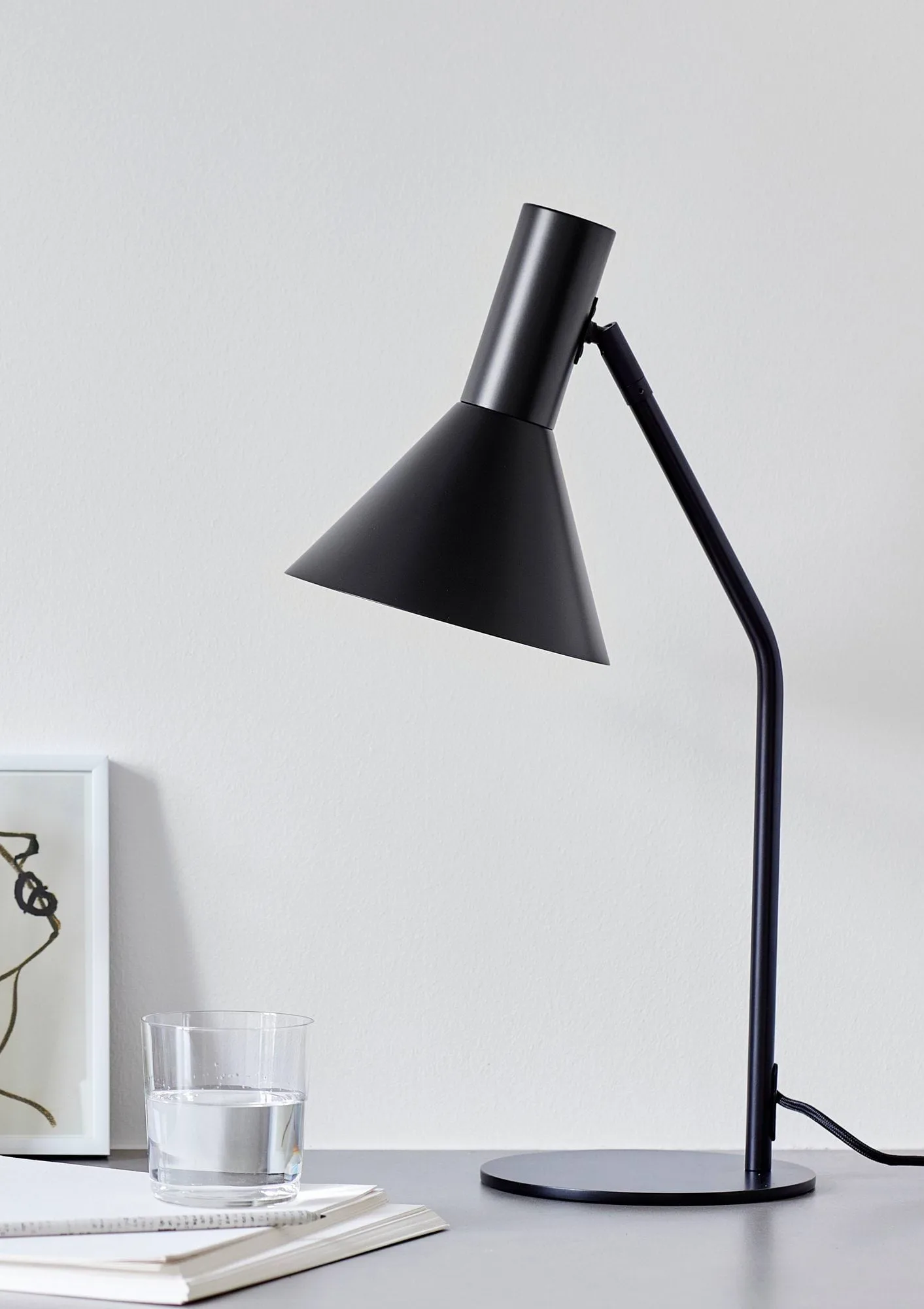 Lyss bordlampe, Matt black, 50 cm Frandsen