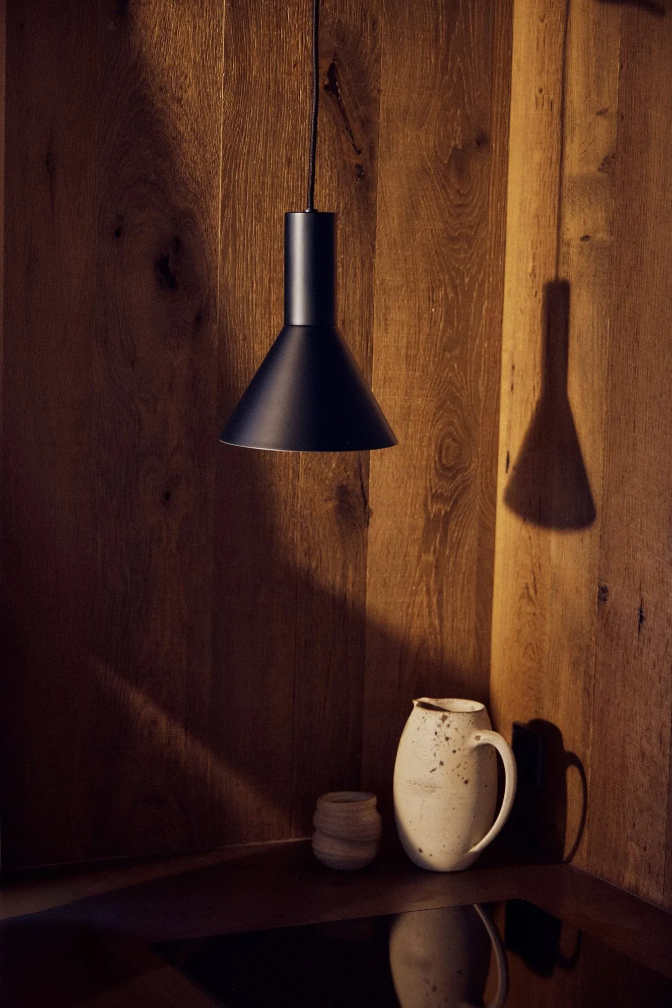 Lyss pendel, Matt black, Ø18 cm Frandsen