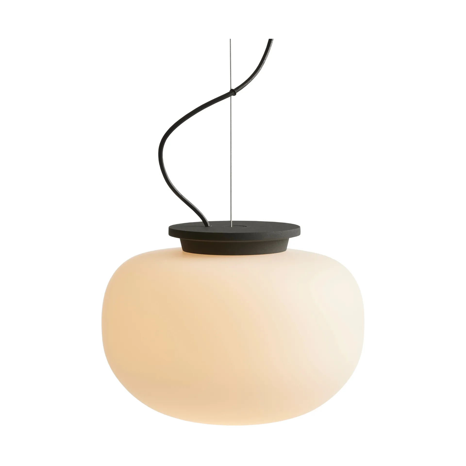 Supernate pendel , Opal white-black, Ø28 cm Frandsen