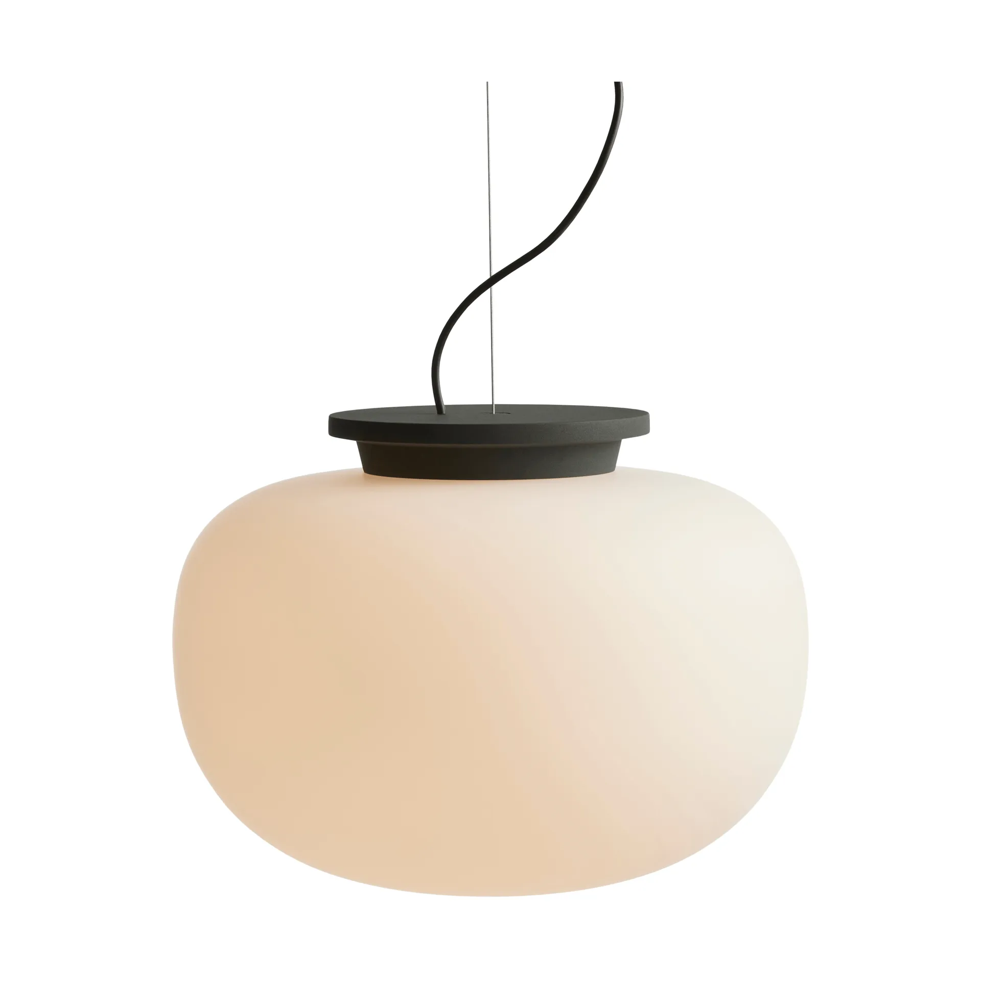 Supernate pendel , Opal white-black, Ø38 cm Frandsen